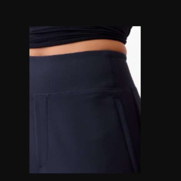 Navy Blue ATHLETA Endless High Rise tapered fit Pant Textured stretch fabric 12p - Picture 1 of 4